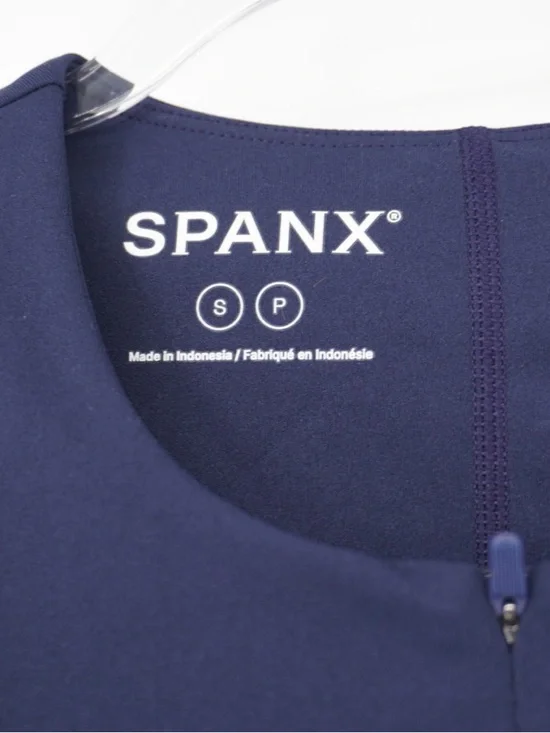 SPANX The Get Moving Zip Front active Dress Navy Blue Small Athletic Active - Picture 2 of 11